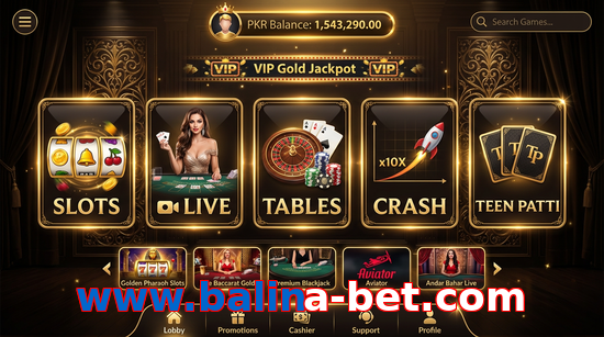 Main screen of Www.balina-bet.com casino page for PK players