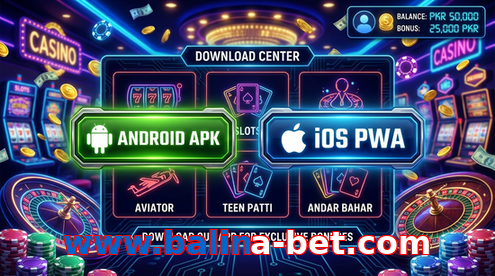 Main screen of Www.balina-bet.com download page for PK players